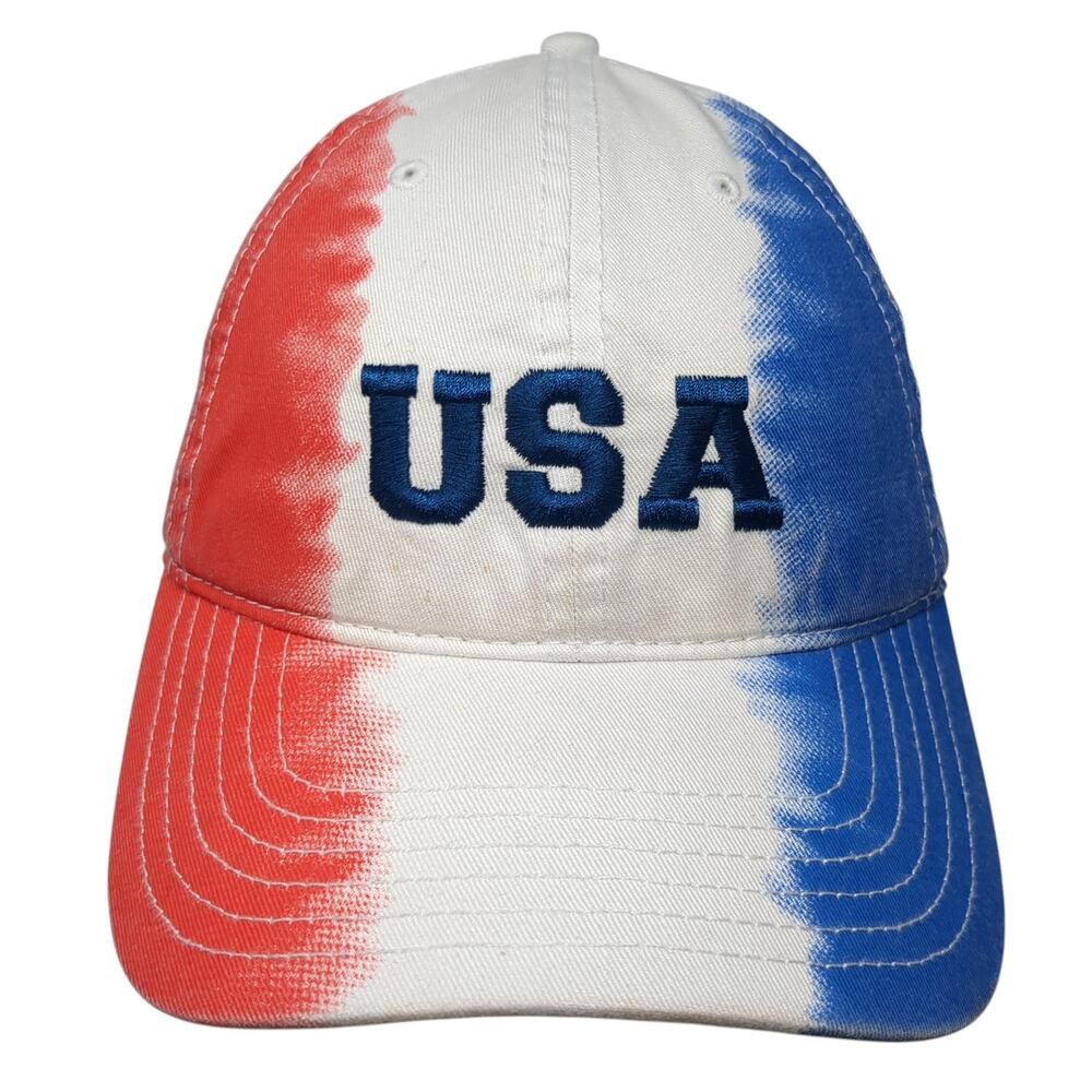 USA Slideback Baseball Cap Multicolor One Size Adjustable Patriotic Mighty Fine